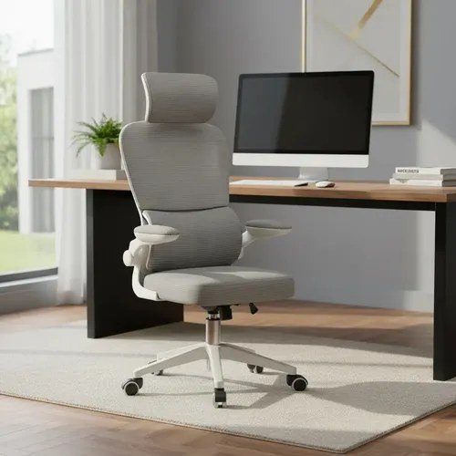 cadeira de escritório python fly b07 cinza
