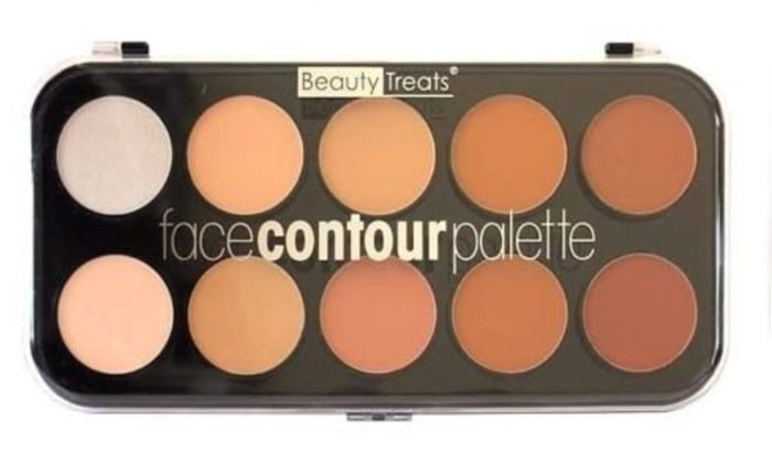 maquiagem beauty treats paleta de contorno facial 10 tons