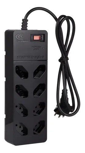filtro de linha iclamper energia 8 tomadas dps
