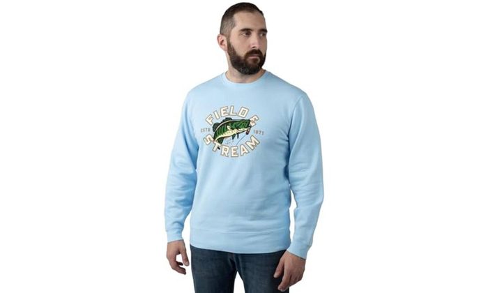 roupas field & stream moletom masculino com alça retrô azul carolina