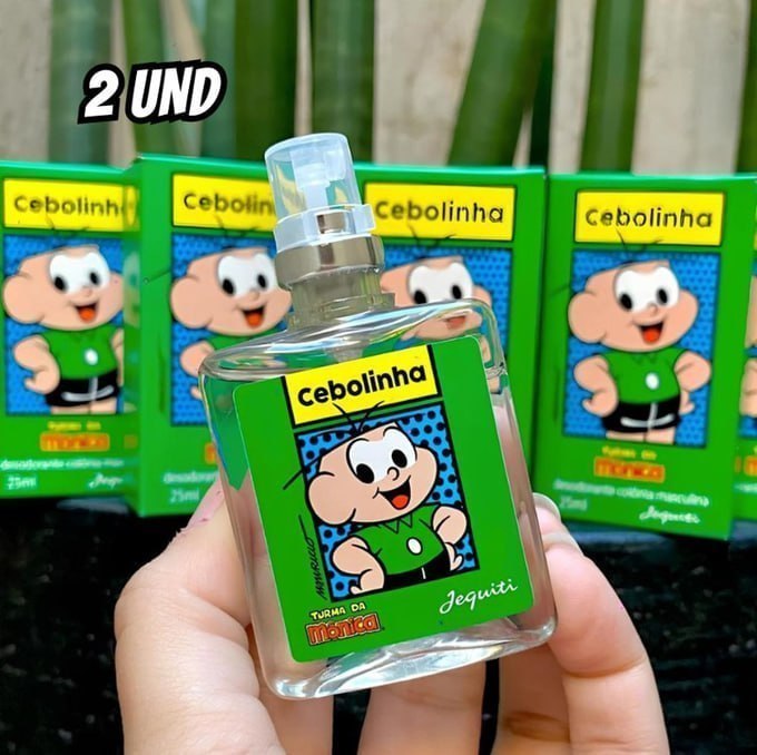 perfumes jequiti kit 2x colônia miniatura cebolinha turma da mônica 25ml