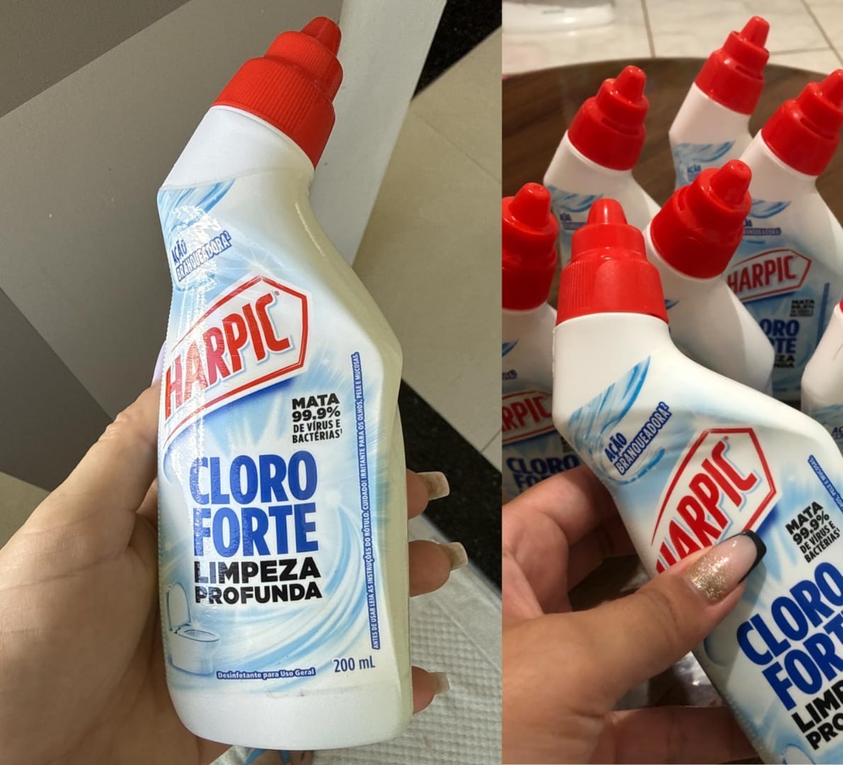 limpeza harpic cloro forte 200ml