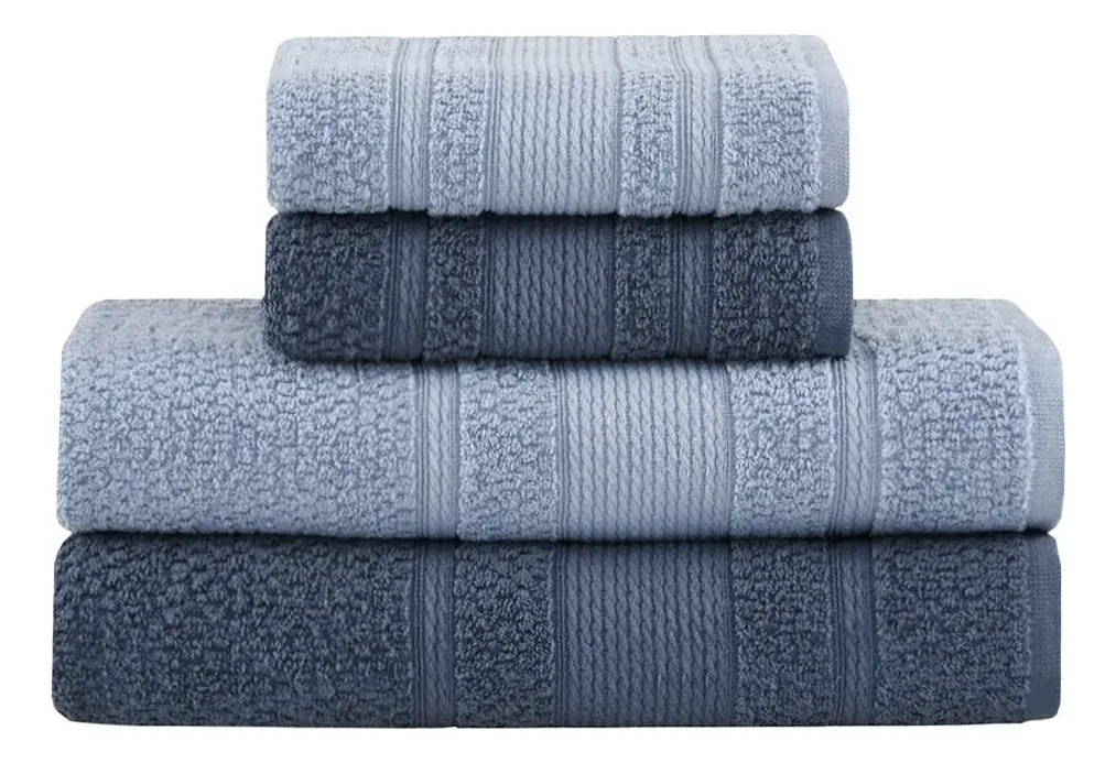 toalhas buddemeyer bella extra soft banho 4 peças azul claro azul marinho