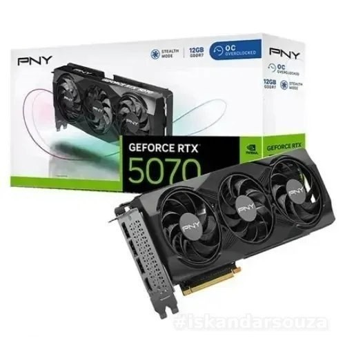 placa de vídeo pny geforce rtx 5070 oc 12gb gddr7