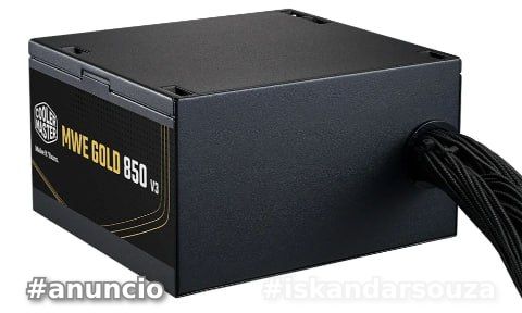 fonte cooler master mwe gold 850 v3 850w 80 plus ouro atx 3.1 pfc ativo preto mpe-8506-acag-bbr