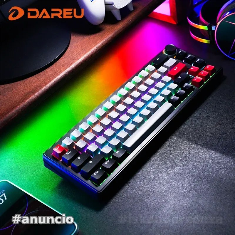 teclado mecânico dareu teclado mecânico sem fio red switch 4000mah