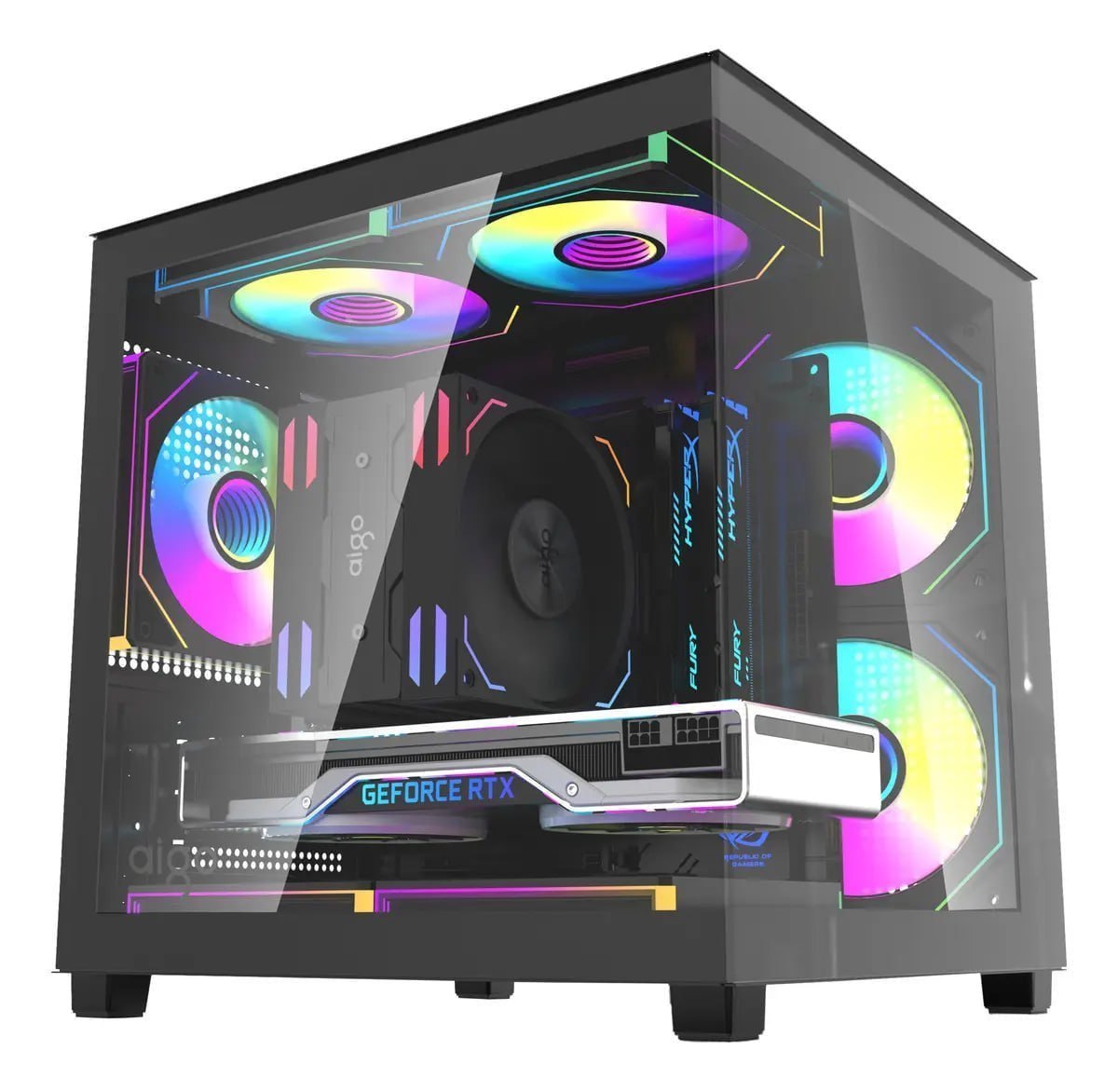 gabinete gamer aigo luna a275 c/3 fans