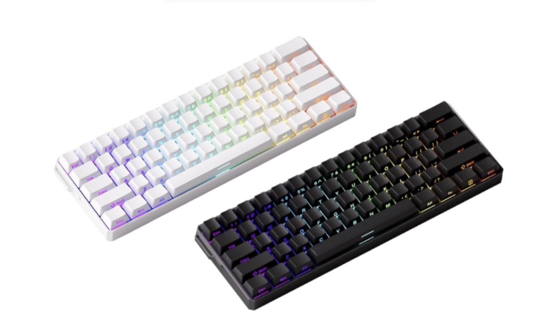 teclado akko fun60 pro he rgb 8000hz gatilho rápido 0.001