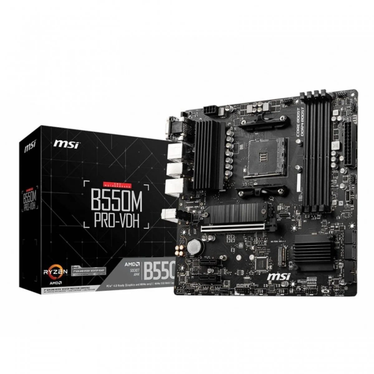placa mãe msi b550m pro-vdh b550 am4