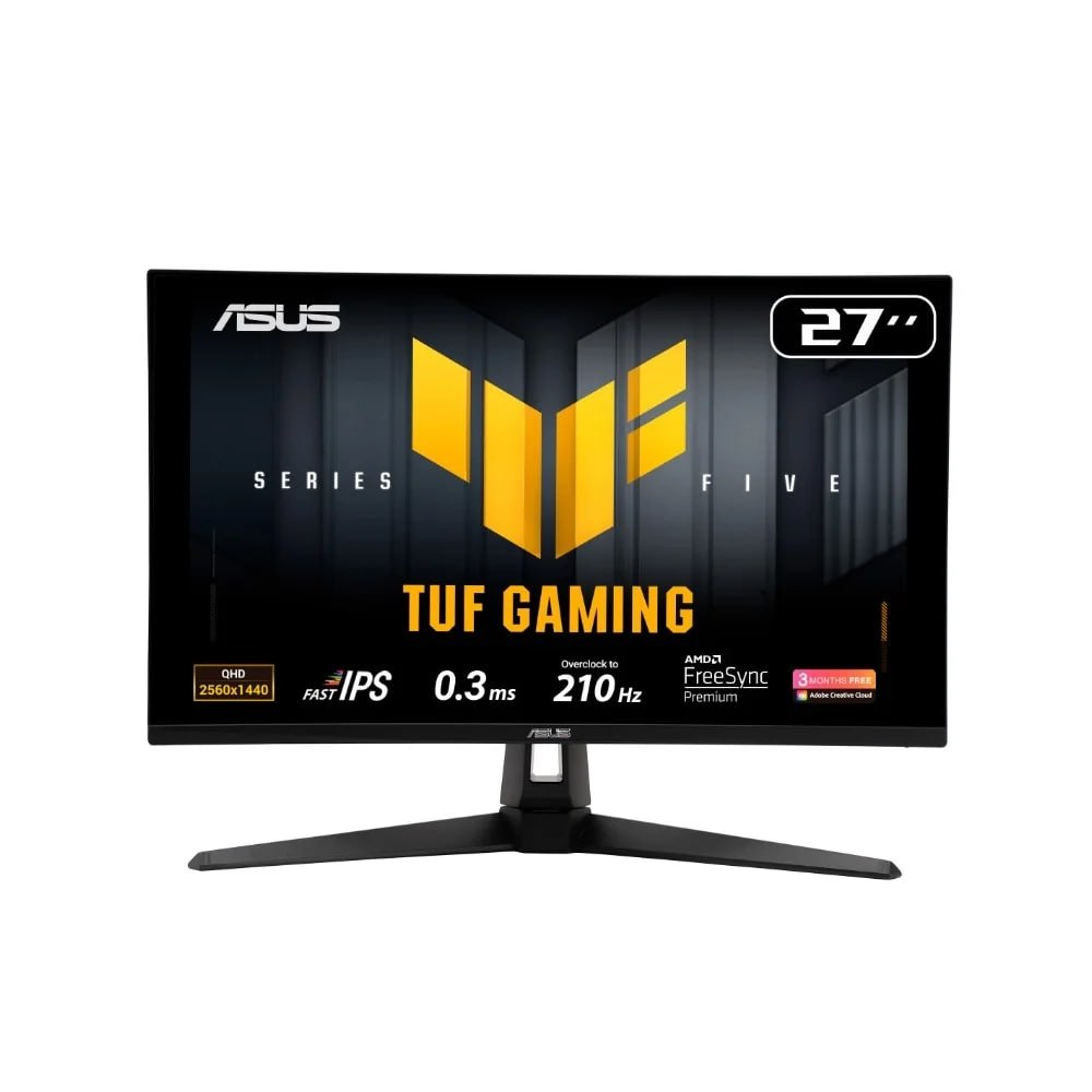 monitor gamer asus tuf vg27aq5a 27 qhd 210hz fast ips 0.3ms hdr10 som integrado