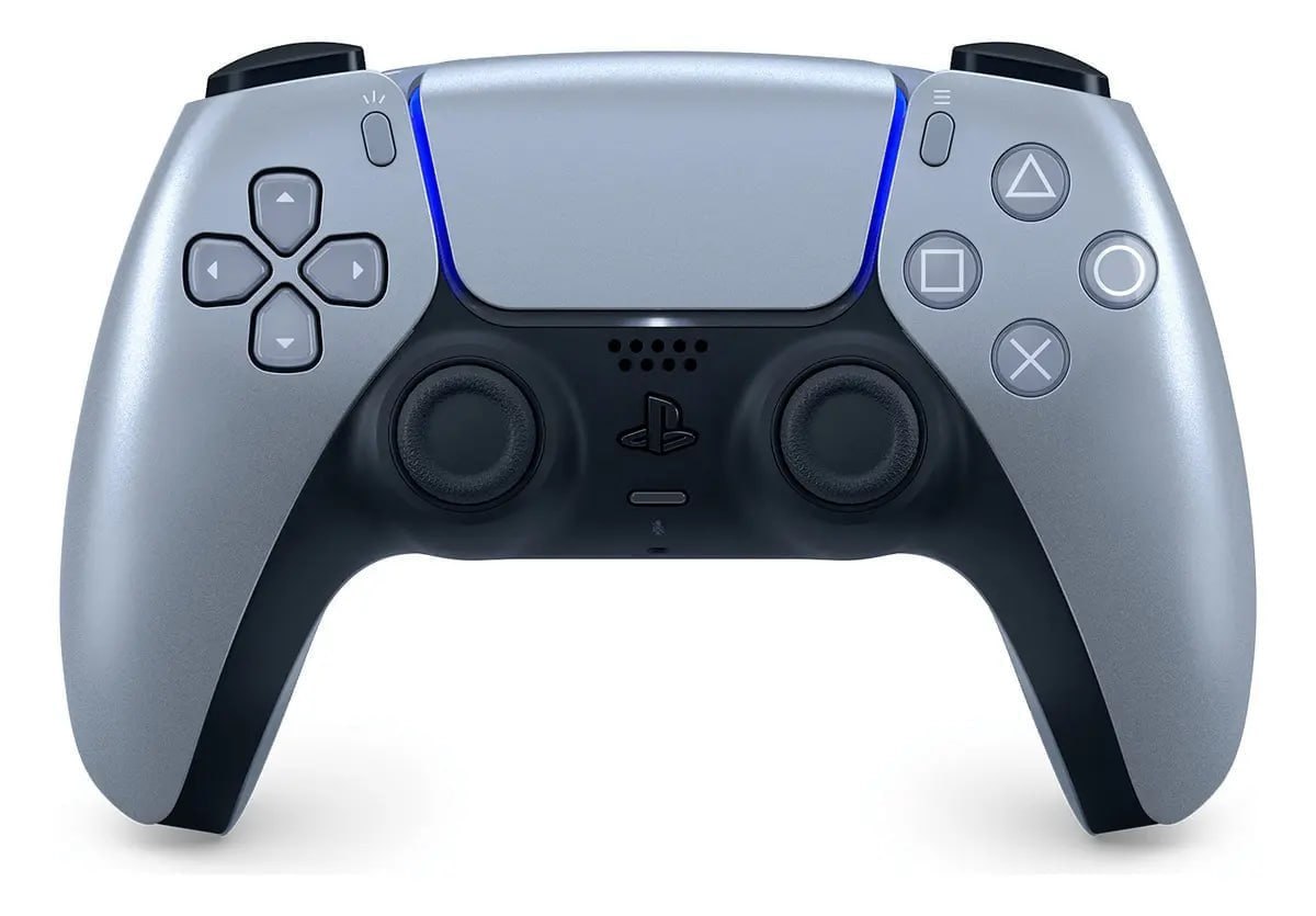 controle sem fio sony dualsense sterling silver