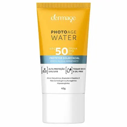 protetor solar facial dermage photoage water fps50