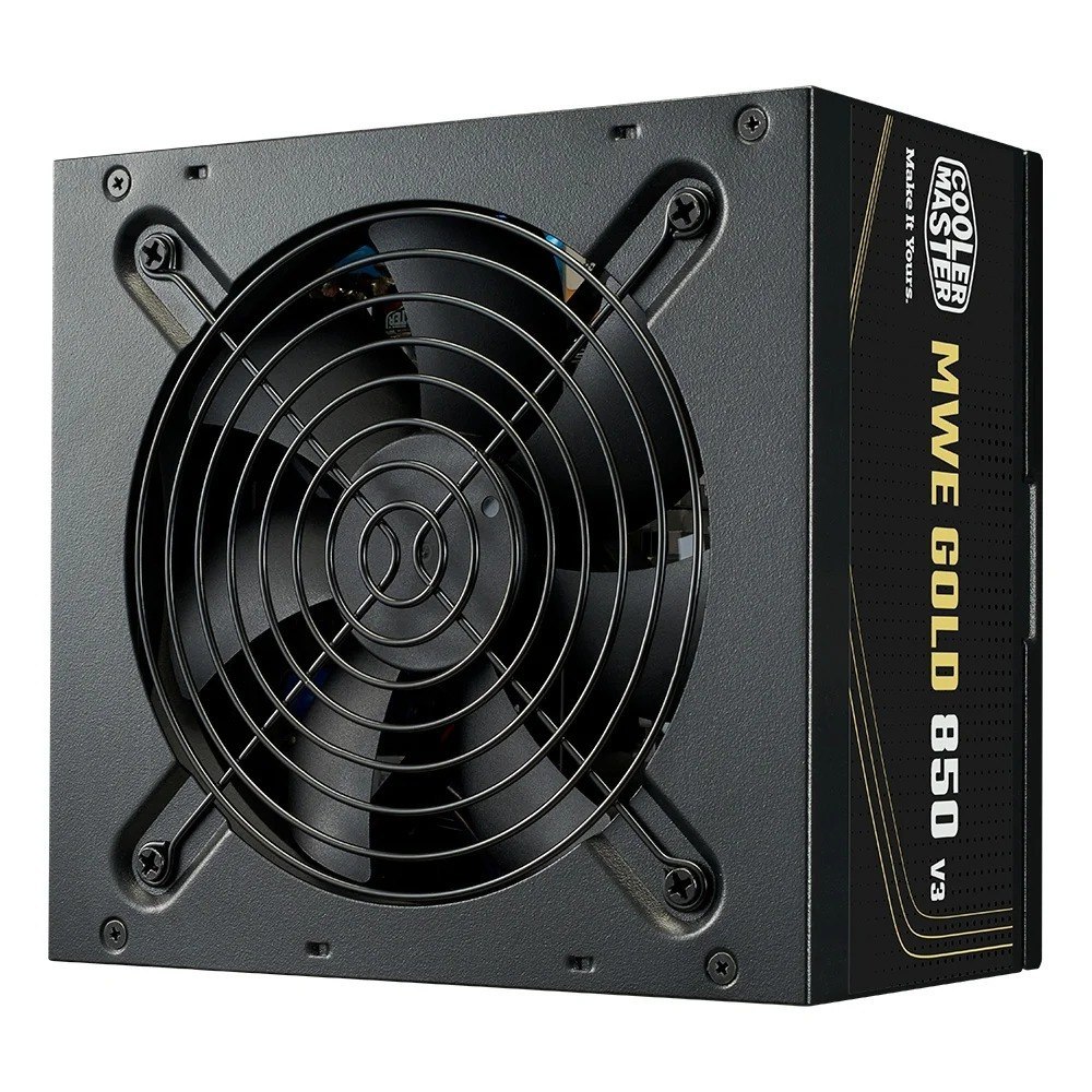 fonte de alimentação cooler master mwe gold 850 v3 850w 80 plus ouro atx 3.1 preto mpe-8506-acag-bbrgpcr