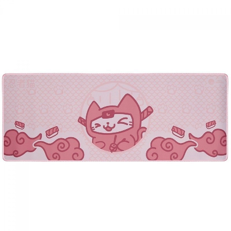 mousepad gamer ninja mewmew control grande 800x300mm rosa