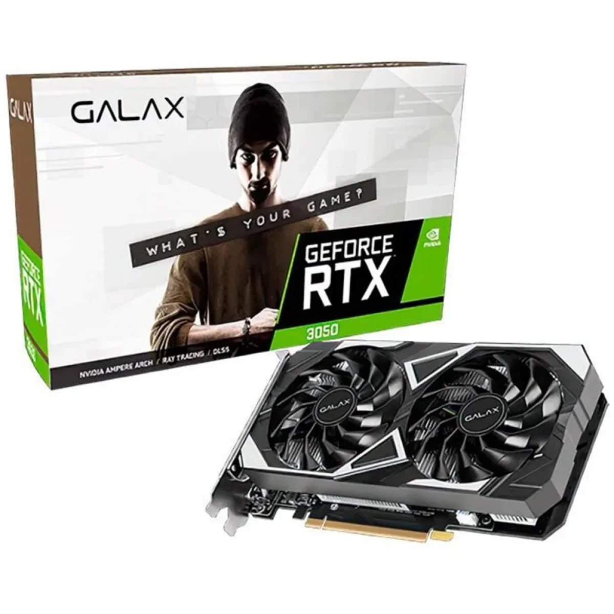 placa de vídeo galax rtx 3050 ex 6gb gddr6 dlss ray tracing 35nrldhp9oid