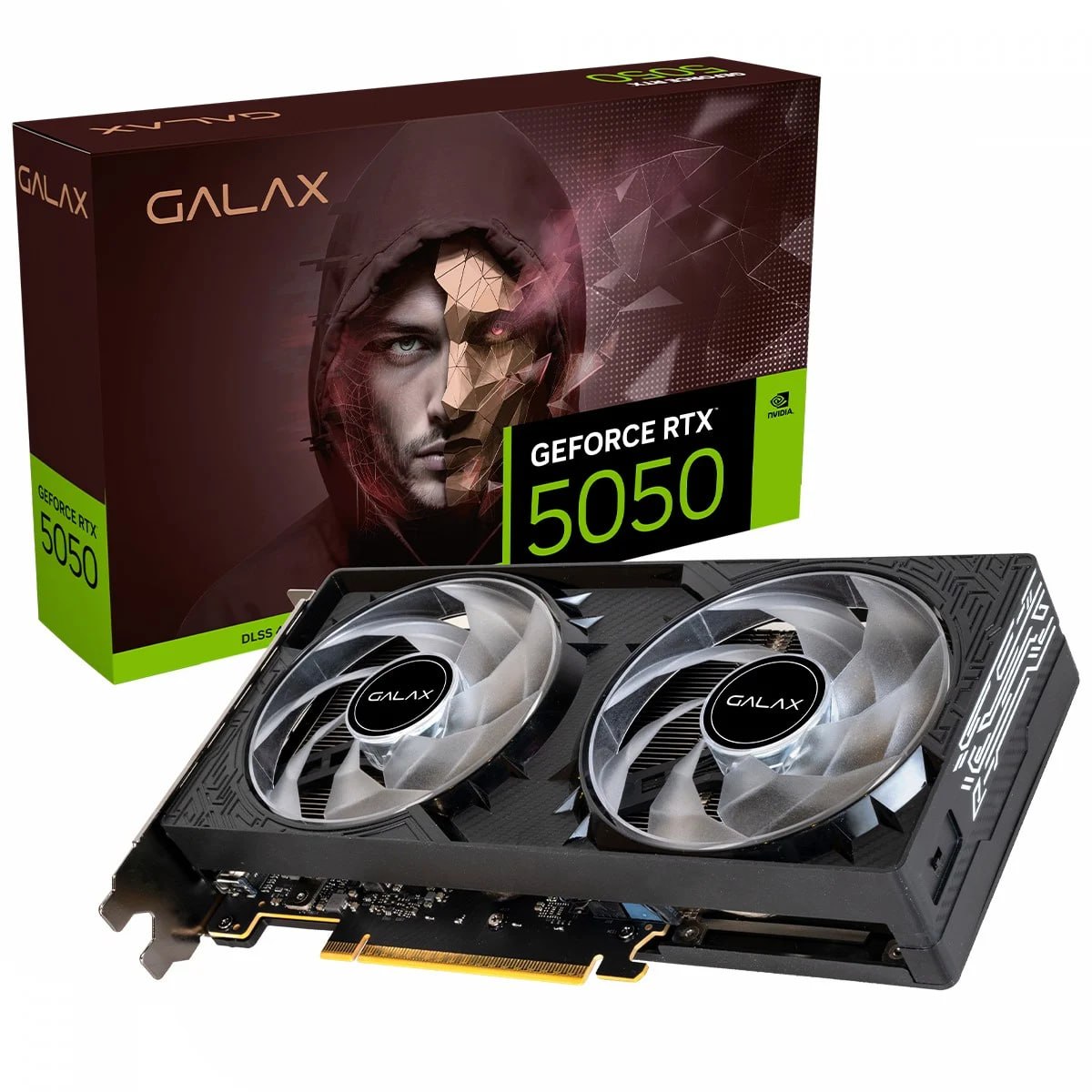 placa de vídeo galax nvidia geforce rtx 5050 1-click oc teclab lite 8gb gddr6