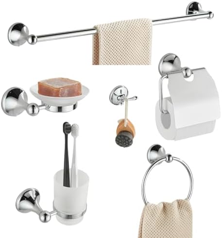 acessórios banheiro yesop kit acessórios banheiro cabide toalheiros papeleira 5 peças dourado 6 pcs