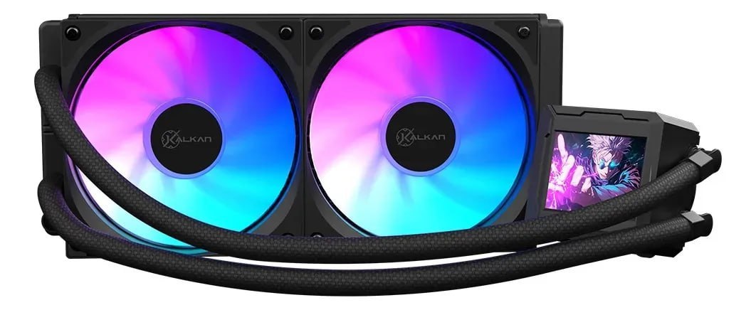 watercooler kalkan aura lcd 240mm argb 2.4 preto