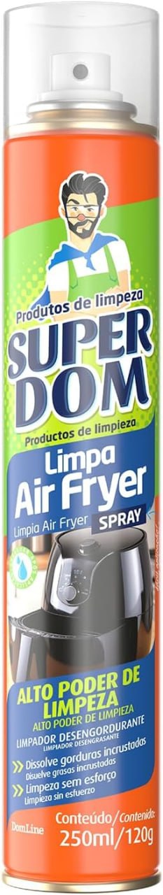 limpeza super dom limpa air fryer 250ml/120g