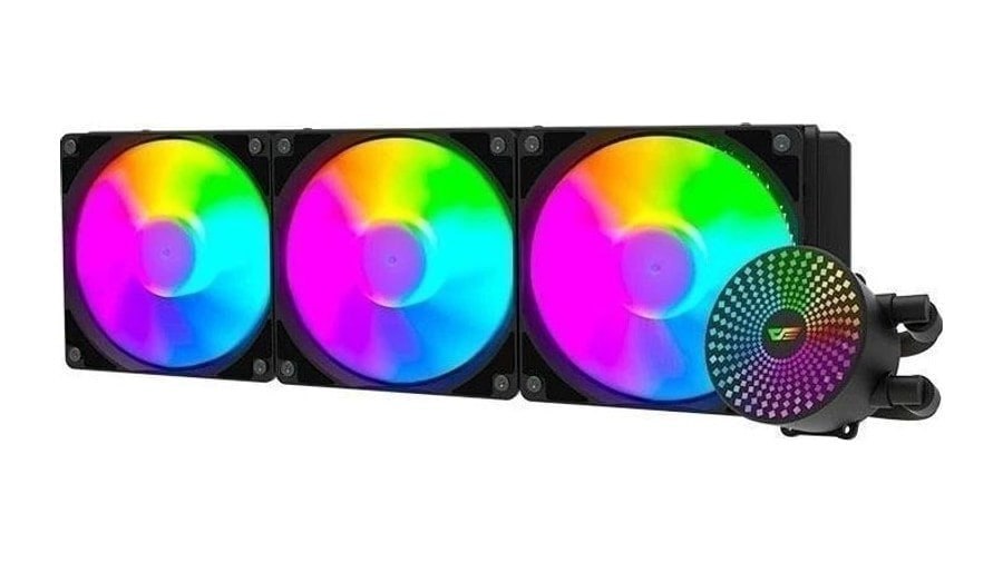 refrigeracao liquida aigo darkflash dc360 radiant dc360bk 360mm argb preto