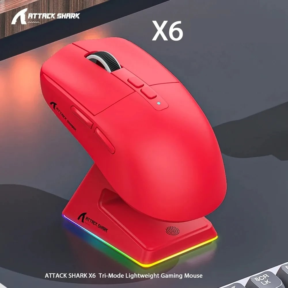 periféricos attack shark x6 tri mode