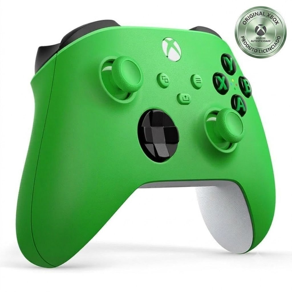 games/controles microsoft controle xbox sem fio velocity green