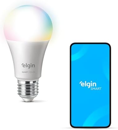 eletrodomésticos elgin lâmpada inteligente 15w smart color rgb wifi
