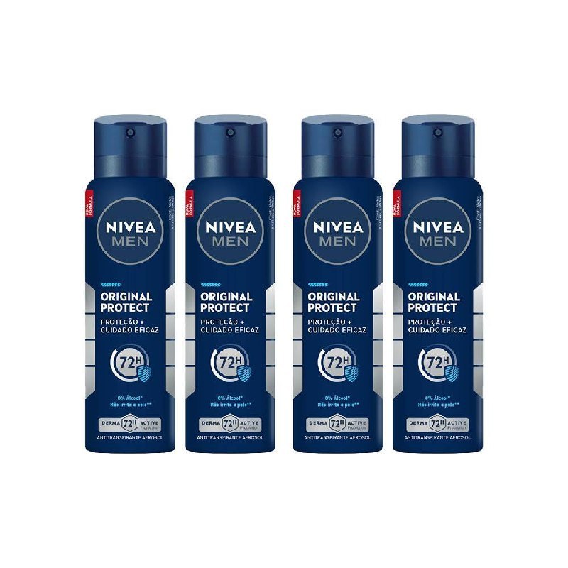 perfumaria nivea men protect antitranspirante aerossol 150ml kit 4