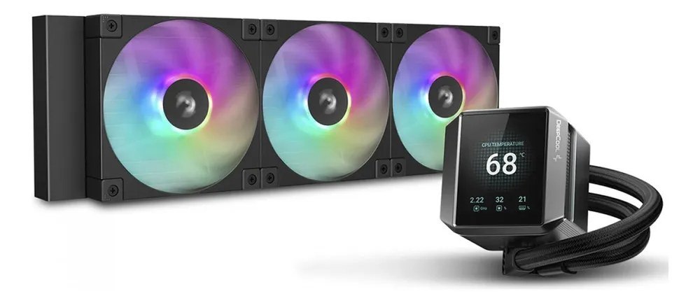 refrigeracao de processador deepcool gamer mystique argb 360mm intel/amd