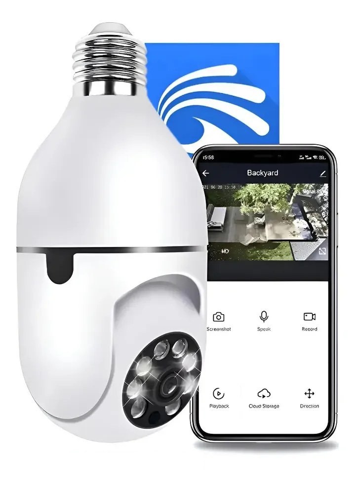 câmeras de segurança yoosee wifi ip lâmpada de segurança
