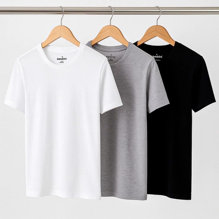 Kit 3 Camisetas Básicas Lisa Dia a Dia Algodão Sandrini Confortavel