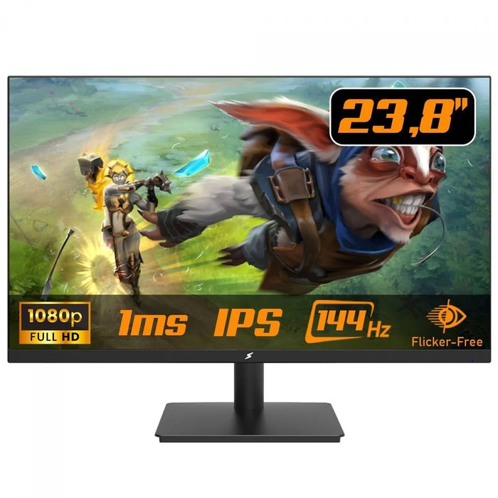 Monitor Gamer SuperFrame Ace, 23.8 Pol, Full HD, IPS, 144Hz, 1ms, Flicker-Free, HDMI/VGA, SF-MN-ACE24FSIFD1B