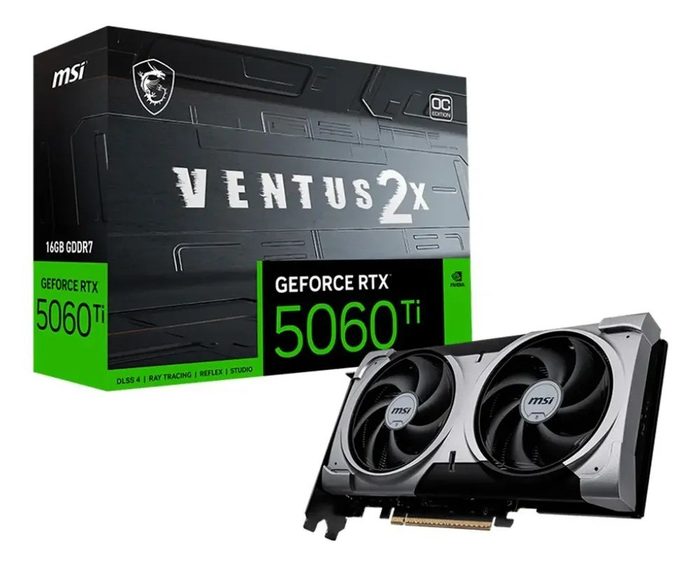 Placa de Vídeo MSI RTX 5060 Ti Ventus 2X