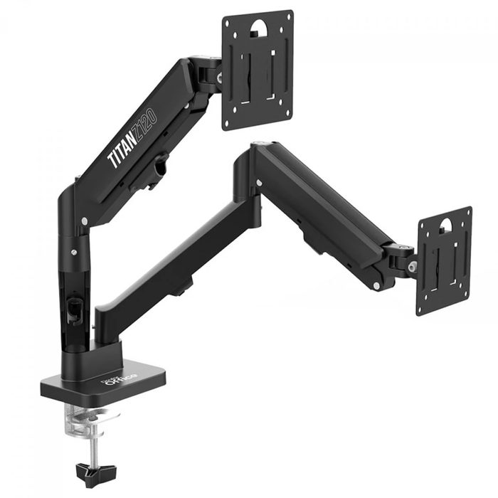 Suporte de Mesa Dr. Office Titan Z120, Articulado, Com Pistão, Para 2 Monitores de Até 32 Pol, DR-MA-Z12T2M0K32INN10BN