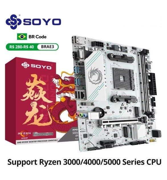 Placa Mãe B550M Soyo Dragon PCI 4.0 ARGB