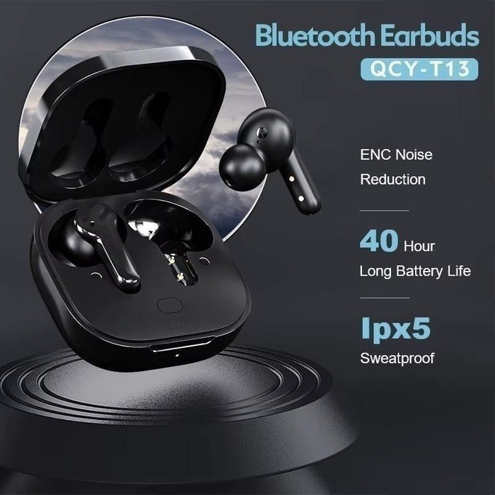 2x Fones Qcy T13 Anc com cancelamento de ruído ativo, IPX5