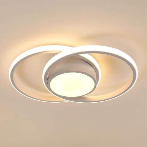 BEMMY Luminária de Teto, Lustre Redondo, Quarto, Cozinha, Sala de Estar, Decoração, Luz de Teto Regulável, Lustre de iluminação tricolor 85-