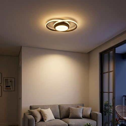 Luminária De LED De Sobrepor Redonda Bivolt 27W 3 Em 1 Com Luz Central Preto