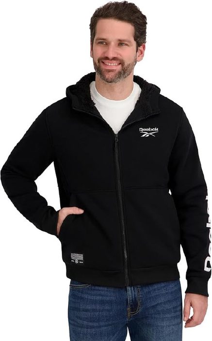 Jaqueta Zip-up Lined Logo Hoodie ReebokMasculino