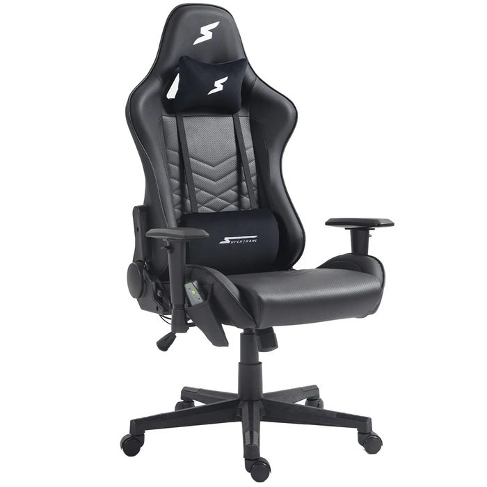 Cadeira SuperFrame Wave, Massageadora, Reclinável, 2D, Com Controle, Preta, SF-CH-WVR2DBL