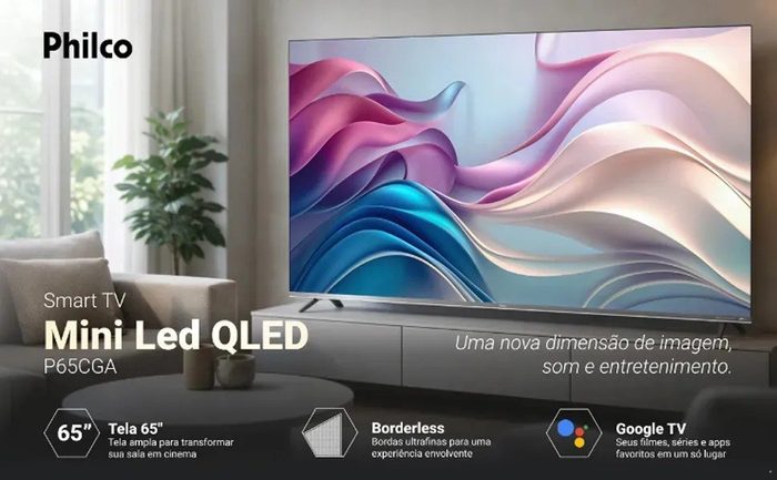 TV Philco P65CGA 4K Mini LED Google TV