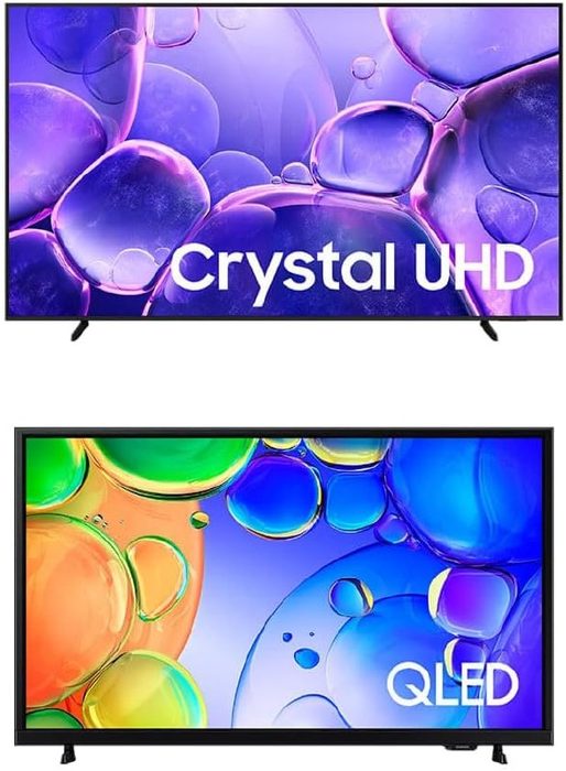 Smart TV 85" Crystal UHD 4K + Smart TV-43" QLED Full HD