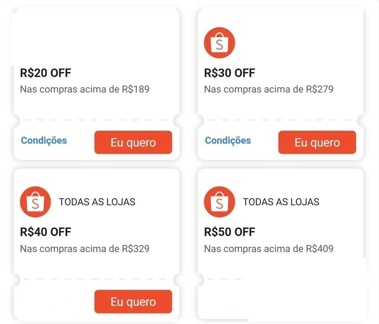 🆘🔥Começou Shopee Dia De Cupons