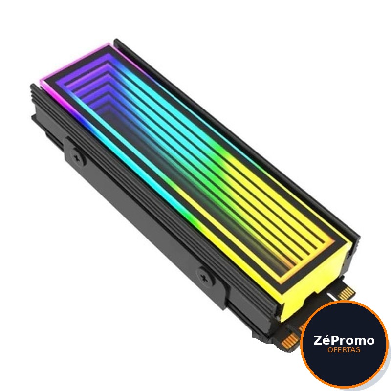 acessório para computador delta-cn510 dissipador ssd m.2 2280 nvme argb 5v 3 pinos aura sync