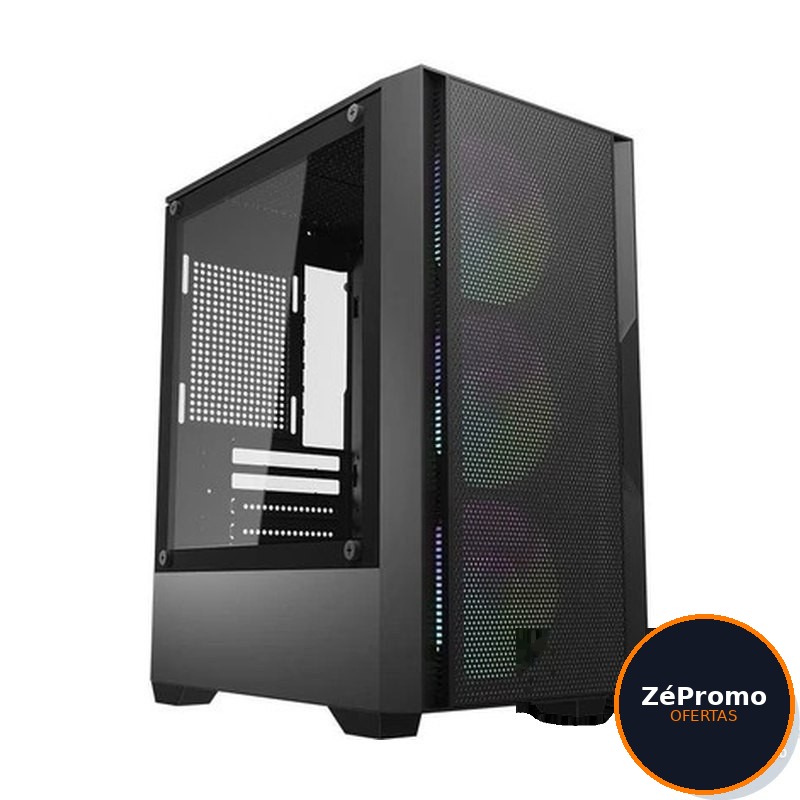 gabinete gamer aigo darkflash c195m mesh rainbow mini-tower 3 fans preto