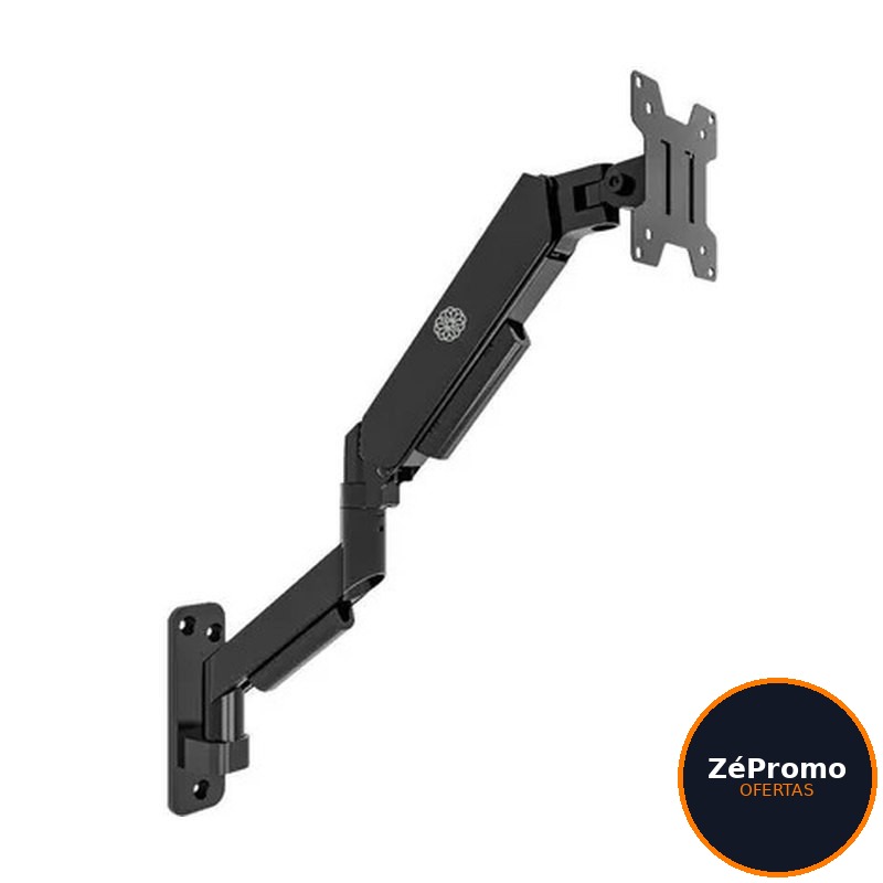 suporte articulado de parede para monitor zinnia fortress 100 pro 17 a 32 polegadas pistão a gás