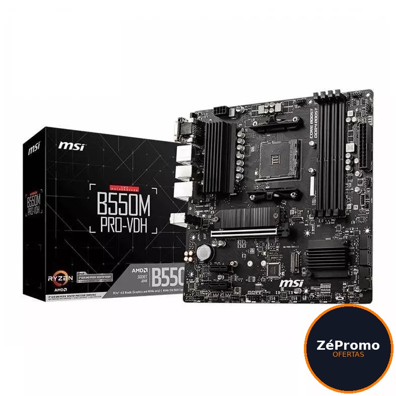 placa mãe msi b550m pro-vdh ddr4