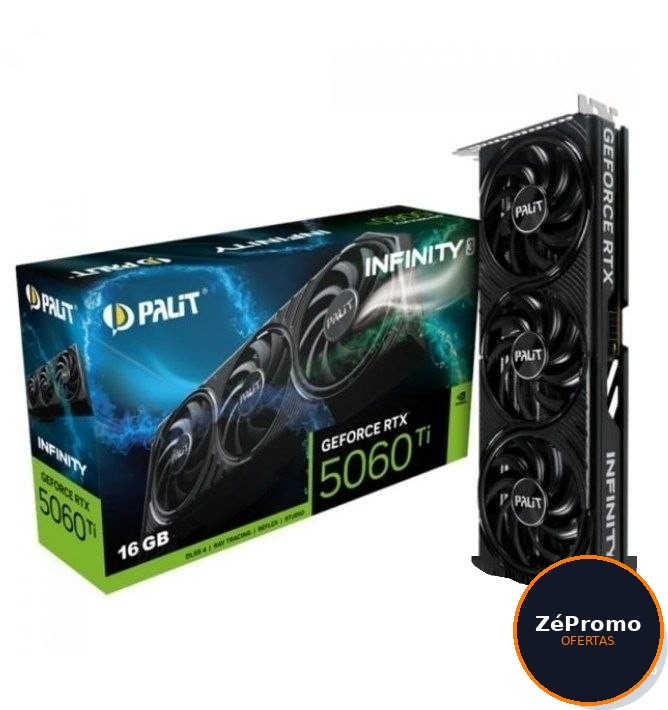 placa de vídeo palit geforce rtx 5060 ti infinity 3 16gb gddr7