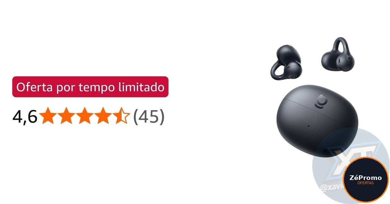 fone de ouvido baseus bass bc1 true wireless orelha aberta preto estelar