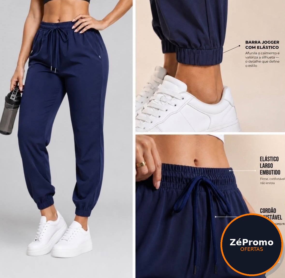 roupas calça jogger tactel slim 3 cores